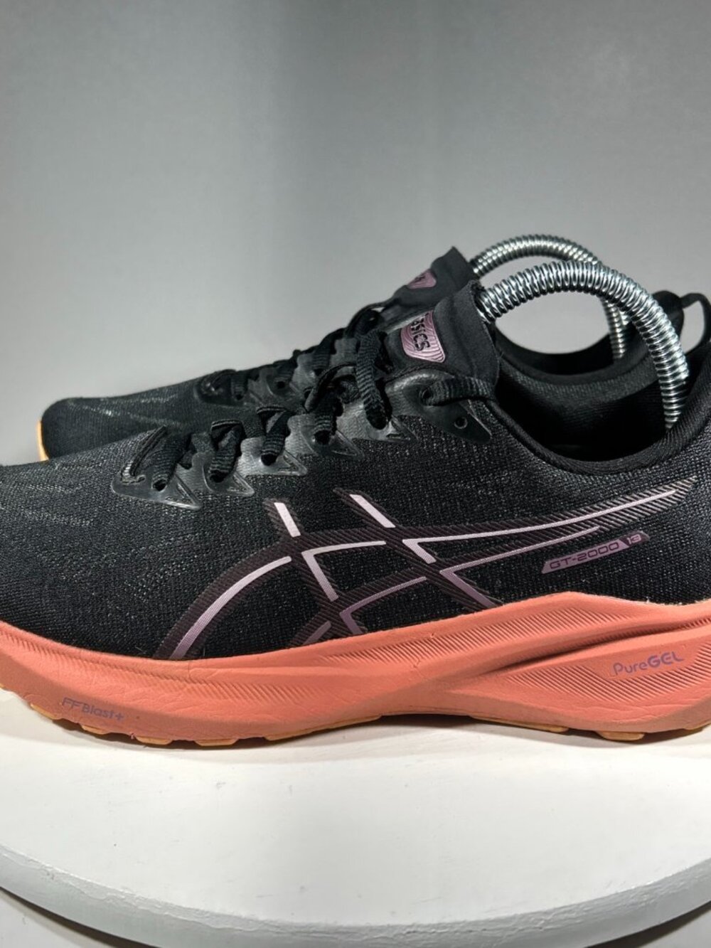 Asics GT-2000 13 Running Shoes Womens 8.5 Black Orange Walking Sneakers 1012B666